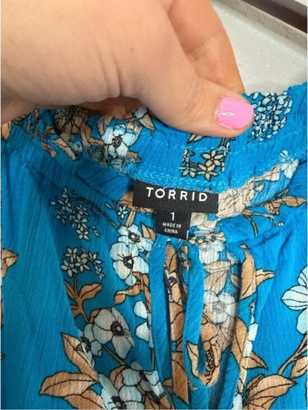 Torrid Blue Floral Off-The-Shoulder Crop Top & Midi Skirt 2-Piece Set Size 1X